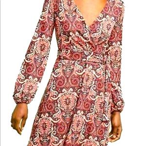 Like new Anthropologie red paisley dress